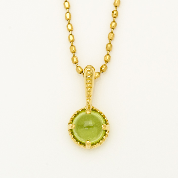 umu -アム- FINE JEWELRY STUIDIOK18 カボション ペリドット ペンダントトップ 「amaretto」pn0774_m.jpg