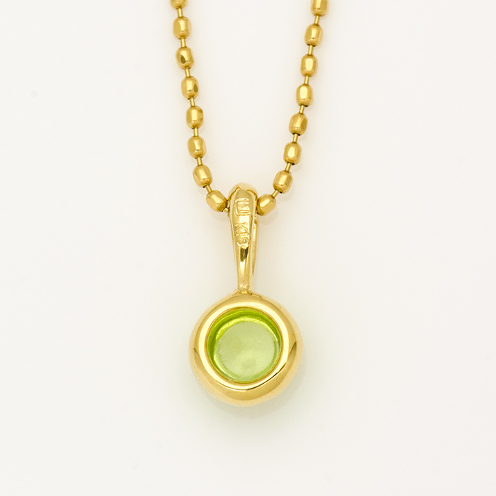 umu -アム- FINE JEWELRY STUIDIOK18 カボション ペリドット ペンダントトップ 「amaretto」pn0774_u.jpg
