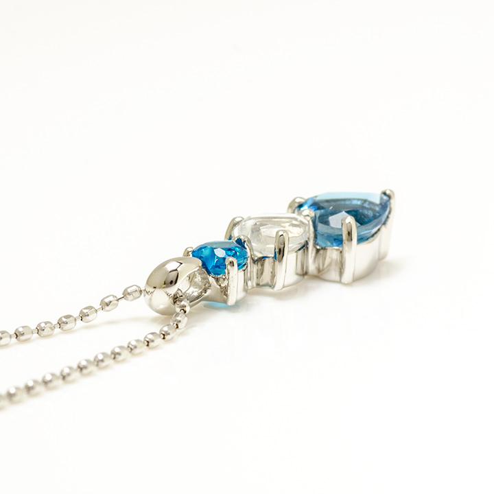 umu -アム- FINE JEWELRY STUIDIOPT900 ブルーカラー ハート ペンダントトップpn0776_s.jpg