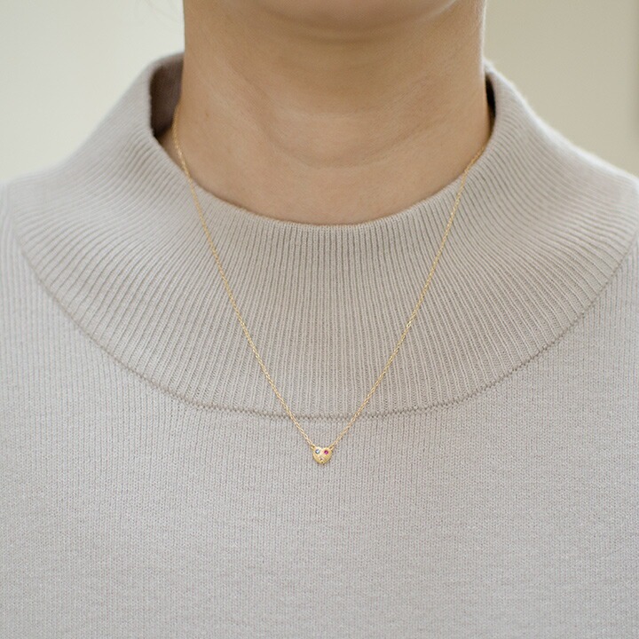 umu -アム- FINE JEWELRY STUIDIOトリコロール ハートモチーフ ネックレス 「certo」pn0779_i2.jpg