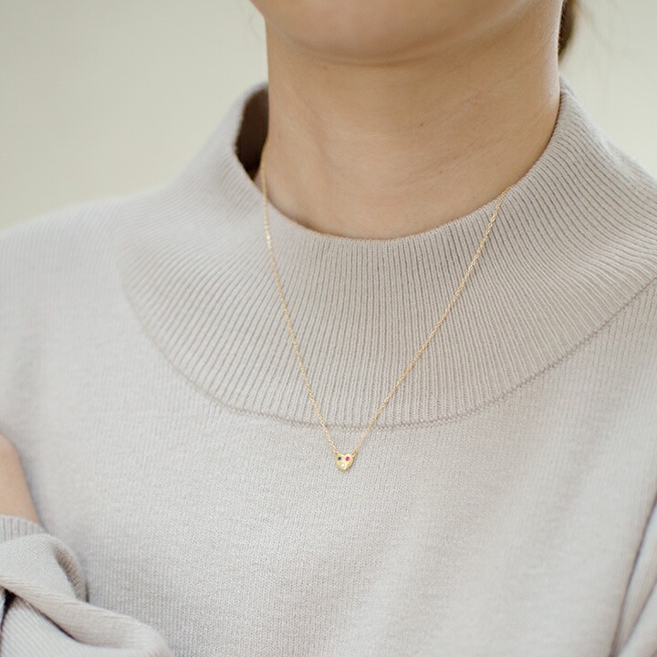 umu -アム- FINE JEWELRY STUIDIOトリコロール ハートモチーフ ネックレス 「certo」pn0779_i3.jpg