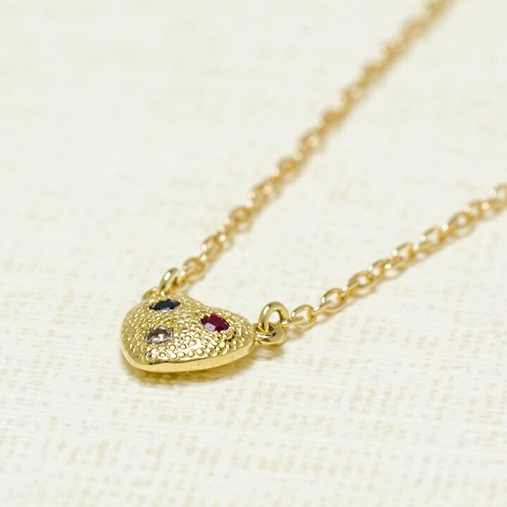 umu -アム- FINE JEWELRY STUIDIOトリコロール ハートモチーフ ネックレス 「certo」pn0779_kanban2.jpg