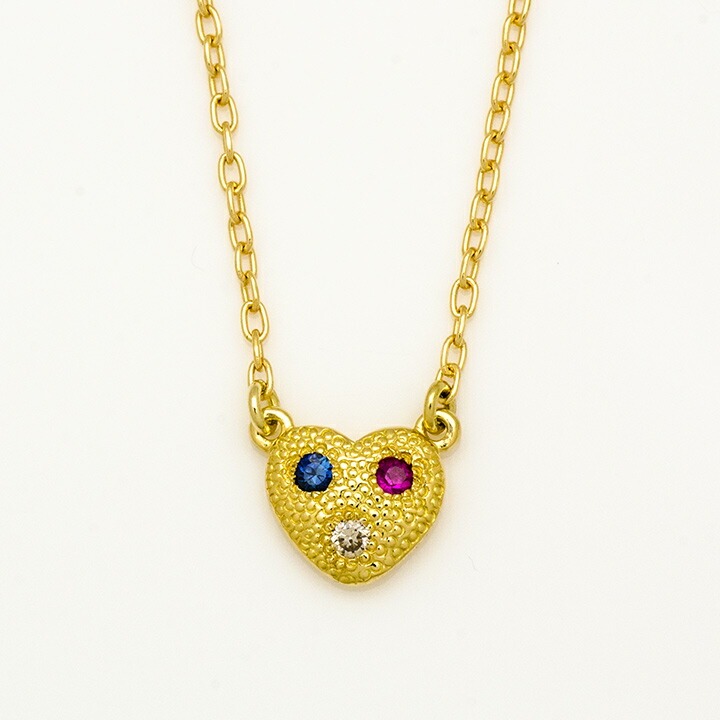 umu -アム- FINE JEWELRY STUIDIOトリコロール ハートモチーフ ネックレス 「certo」pn0779_m.jpg
