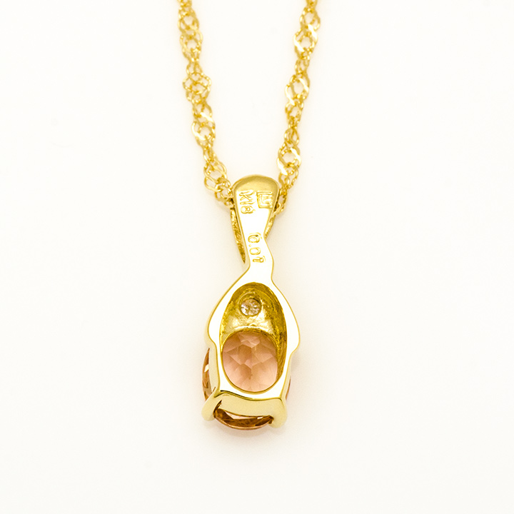 umu -アム- FINE JEWELRY STUIDIOK18 インペリアルトパーズ ダイヤモンド ペンダントトップ 「calzare」pn0782_u.jpg
