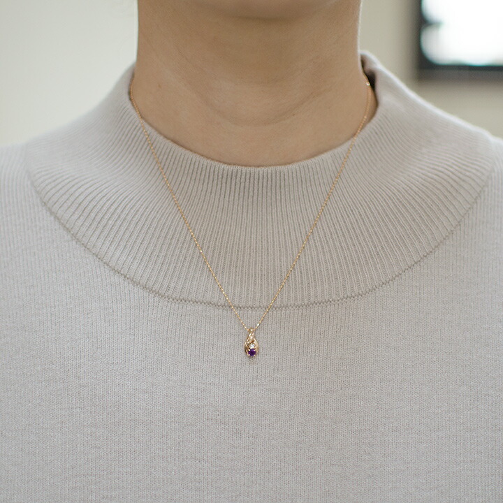 umu -アム- FINE JEWELRY STUIDIOアメシスト ダイヤモンド ペンダントトップpn0783_i2.jpg