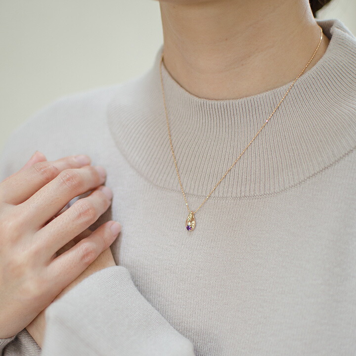umu -アム- FINE JEWELRY STUIDIOアメシスト ダイヤモンド ペンダントトップpn0783_i3.jpg