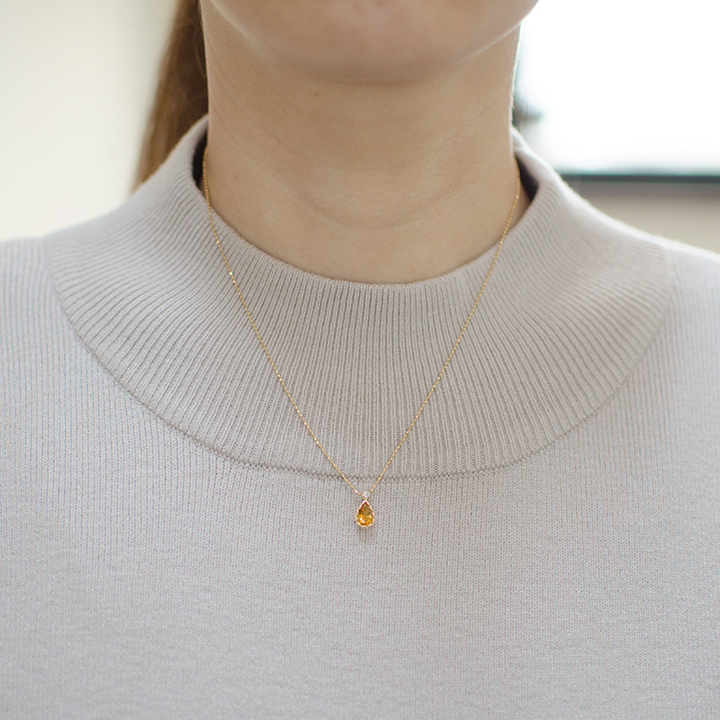 umu -アム- FINE JEWELRY STUIDIOK18 シトリン ダイヤモンド ペントップ 「goccia」pn0785_i2.jpg