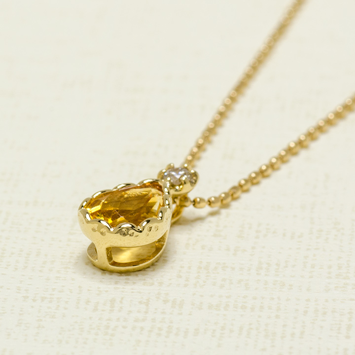 umu -アム- FINE JEWELRY STUIDIOK18 シトリン ダイヤモンド ペントップ 「goccia」pn0785_kanban2.jpg