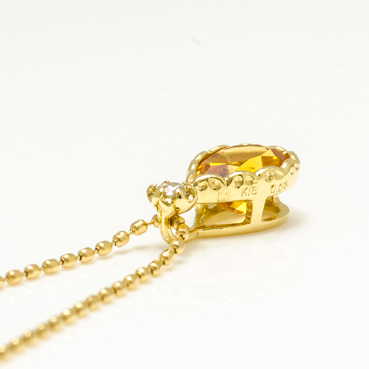 umu -アム- FINE JEWELRY STUIDIOK18 シトリン ダイヤモンド ペントップ 「goccia」pn0785_s.jpg