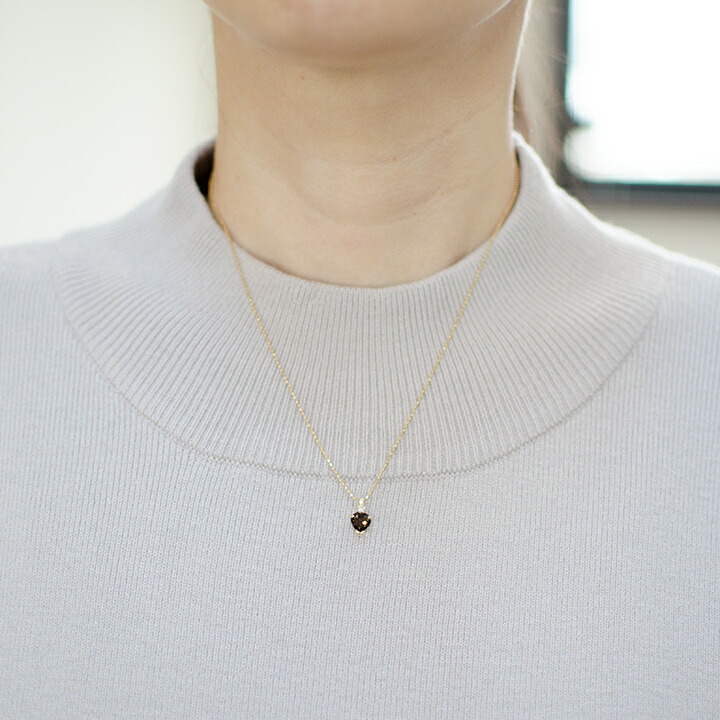 umu -アム- FINE JEWELRY STUIDIOスモーキークォーツ ダイヤモンド ハート ペンダントトップpn0795_i2.jpg
