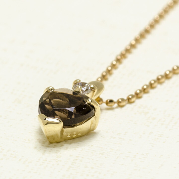 umu -アム- FINE JEWELRY STUIDIOスモーキークォーツ ダイヤモンド ハート ペンダントトップpn0795_kanban2.jpg