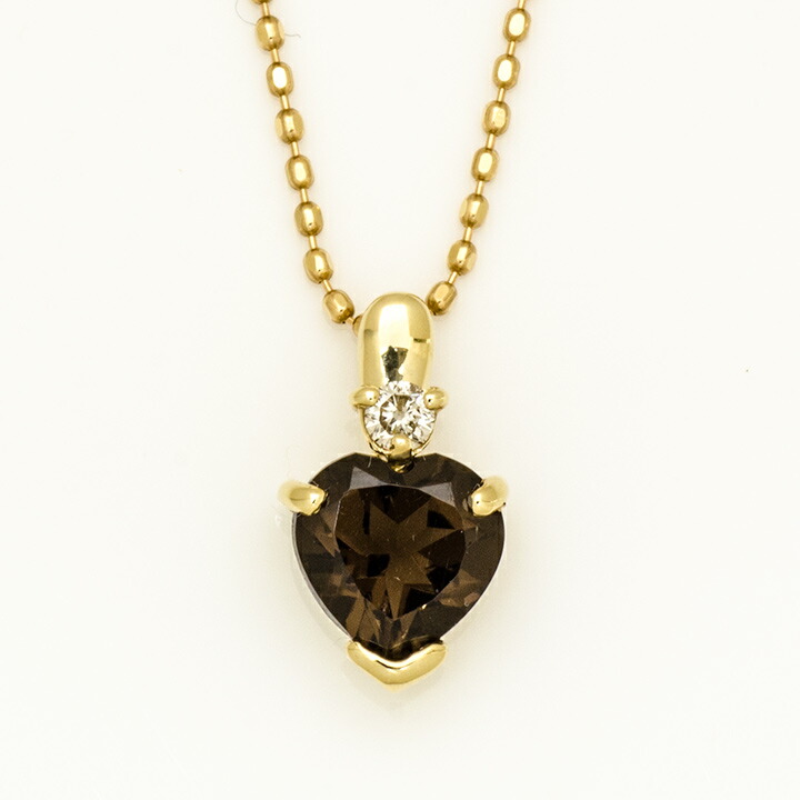 umu -アム- FINE JEWELRY STUIDIOスモーキークォーツ ダイヤモンド ハート ペンダントトップpn0795_m.jpg