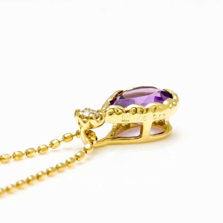 umu -アム- FINE JEWELRY STUIDIOアメシスト ダイヤモンド ペンダントトップ 「goccia」pn0797_s.jpg