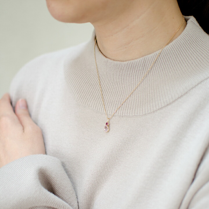 umu -アム- FINE JEWELRY STUIDIOクンツァイト ロードライトガーネット ペンダントトップpn0806_i3.jpg