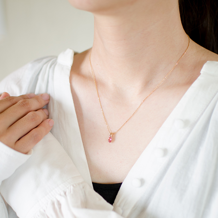 umu -アム- FINE JEWELRY STUIDIOK18 ピンクトルマリン ペンダントトップpn0815_i3.jpg