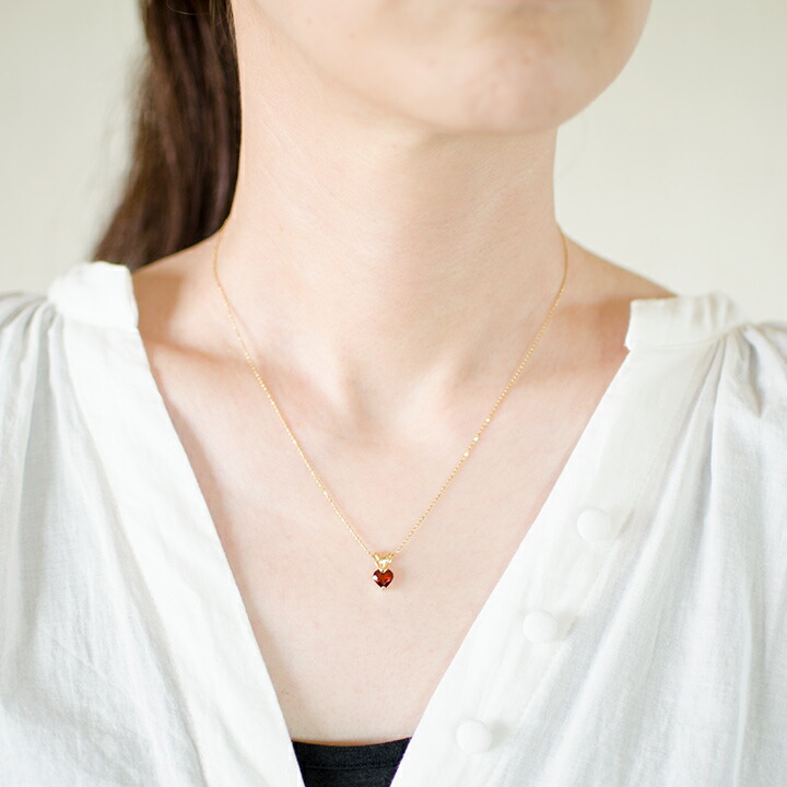 umu -アム- FINE JEWELRY STUIDIOガーネット ハート ペンダントトップpn0816_i2.jpg