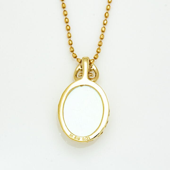 umu -アム- FINE JEWELRY STUIDIOホワイトシェル＆クリスタル ダイヤモンド ペントップ 「doma」pn0830_u.jpg