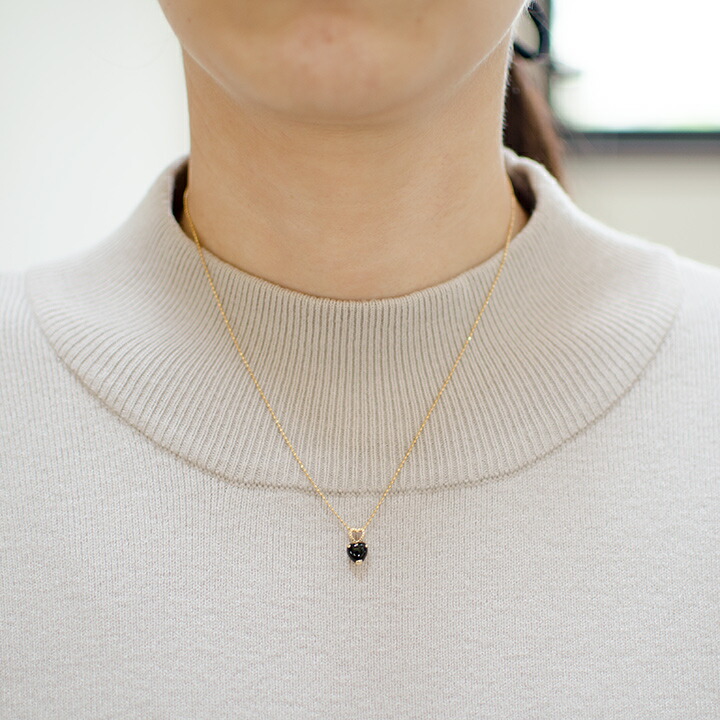umu -アム- FINE JEWELRY STUIDIOオニキス ハート ペンダントトップ 「tipetto」pn0832_i2.jpg