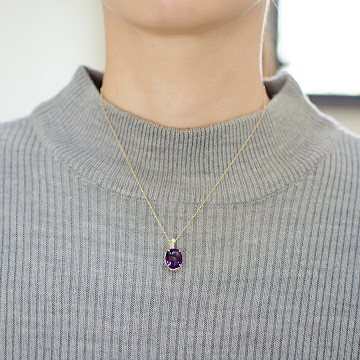 umu -アム- FINE JEWELRY STUIDIOアメシスト ダイヤモンド ペンダントトップpn0835_i2.jpg