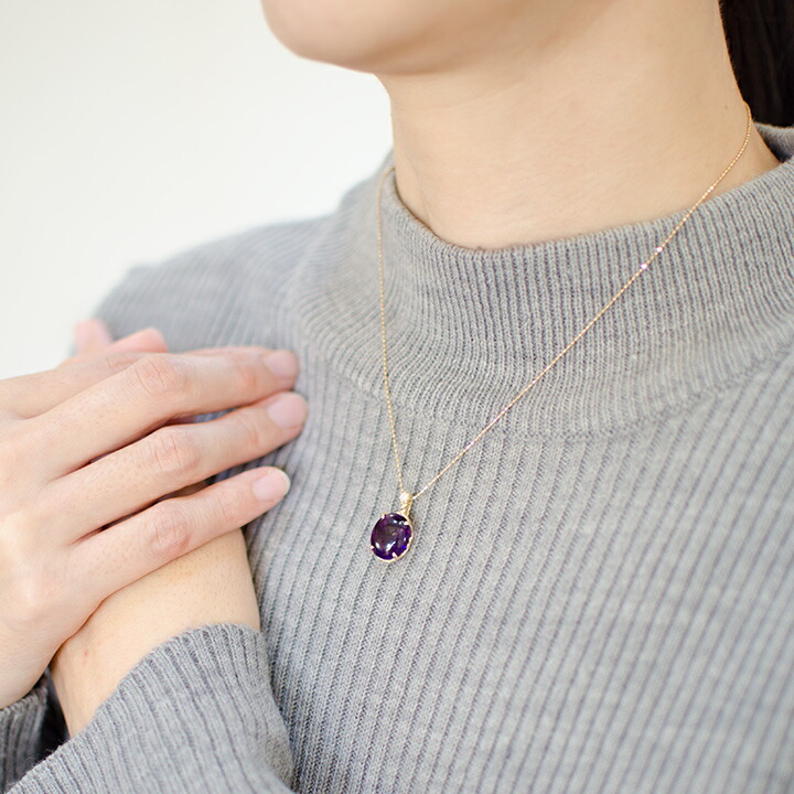 umu -アム- FINE JEWELRY STUIDIOアメシスト ダイヤモンド ペンダントトップpn0835_i3.jpg