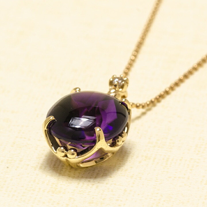 umu -アム- FINE JEWELRY STUIDIOアメシスト ダイヤモンド ペンダントトップpn0835_kanban2.jpg