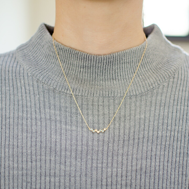 umu -アム- FINE JEWELRY STUIDIOサンタマリアアクアマリン ダイヤ ネックレス 「stellato」pn0837_i2.jpg