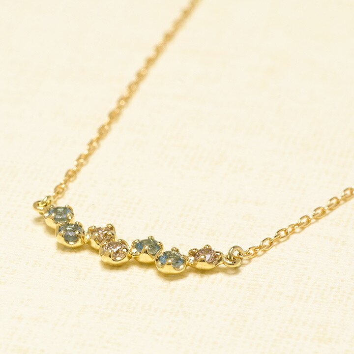 umu -アム- FINE JEWELRY STUIDIOサンタマリアアクアマリン ダイヤ ネックレス 「stellato」pn0837_kanban2.jpg