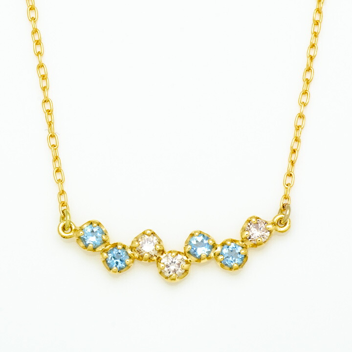 umu -アム- FINE JEWELRY STUIDIOサンタマリアアクアマリン ダイヤ ネックレス 「stellato」pn0837_m.jpg
