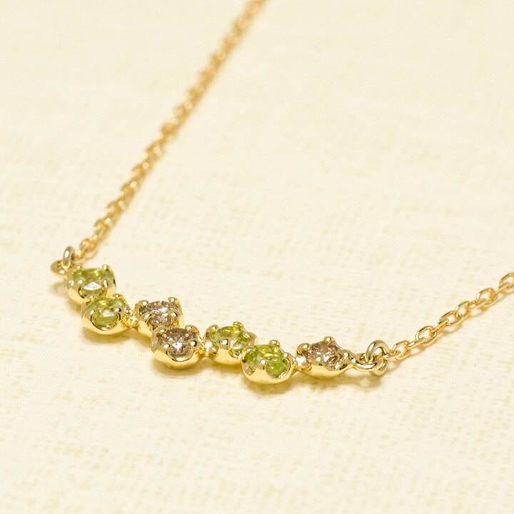 umu -アム- FINE JEWELRY STUIDIOペリドット ダイヤモンド ネックレス 「stellato」pn0838_kanban2.jpg