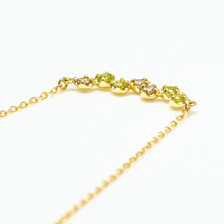 umu -アム- FINE JEWELRY STUIDIOペリドット ダイヤモンド ネックレス 「stellato」pn0838_s.jpg