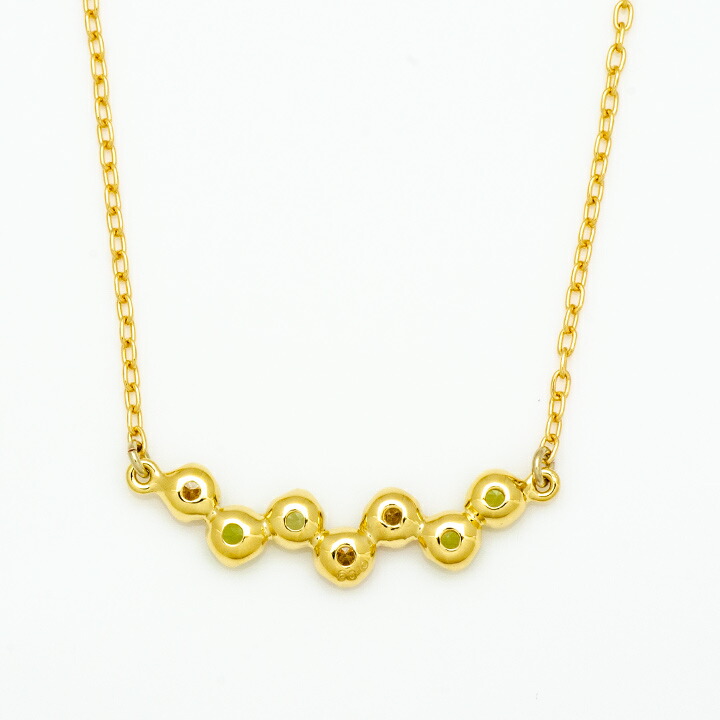 umu -アム- FINE JEWELRY STUIDIOペリドット ダイヤモンド ネックレス 「stellato」pn0838_u.jpg