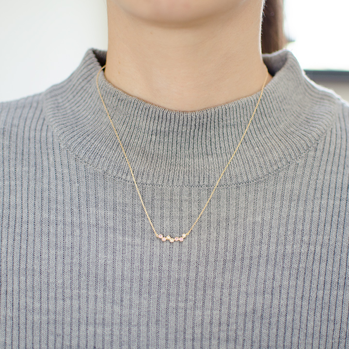 umu -アム- FINE JEWELRY STUIDIOピンクサファイア ダイヤモンド ネックレス 「stellato」pn0839_i2.jpg