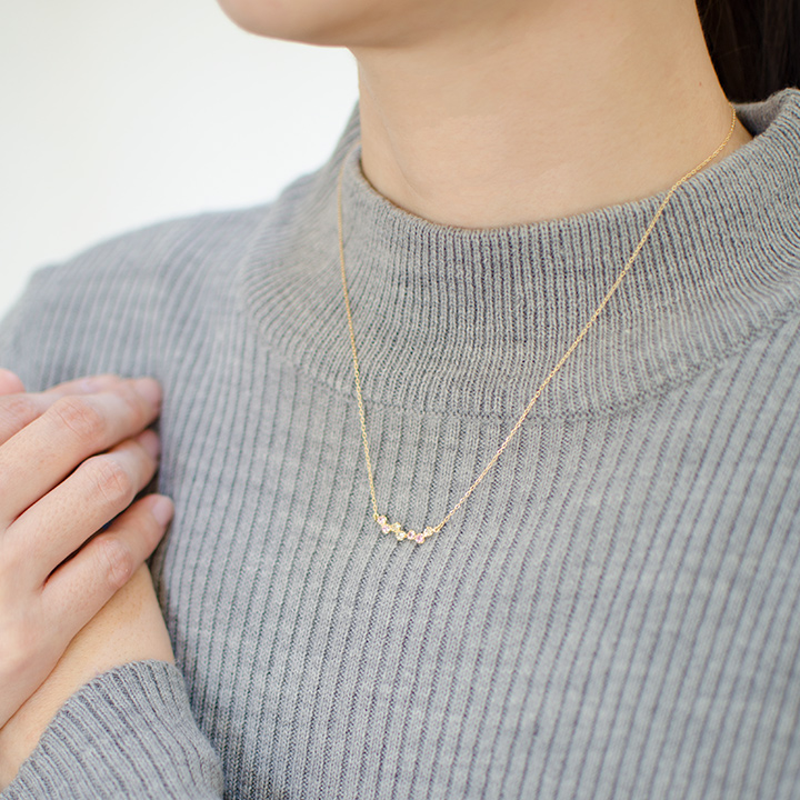 umu -アム- FINE JEWELRY STUIDIOピンクサファイア ダイヤモンド ネックレス 「stellato」pn0839_i3.jpg