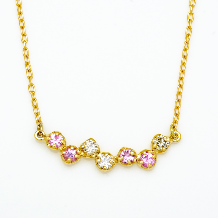 umu -アム- FINE JEWELRY STUIDIOピンクサファイア ダイヤモンド ネックレス 「stellato」pn0839_m.jpg