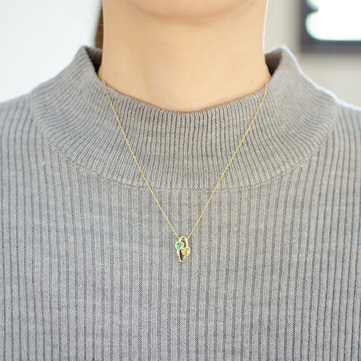 umu -アム- FINE JEWELRY STUIDIOグリーンガーネット ペリドット ペンダントトップ 「amato」pn0840_i2.jpg