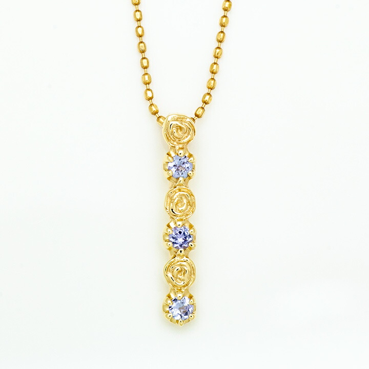umu -アム- FINE JEWELRY STUIDIOタンザナイト バラモチーフ ペンダントトップ 「rosa」pn0846_m.jpg