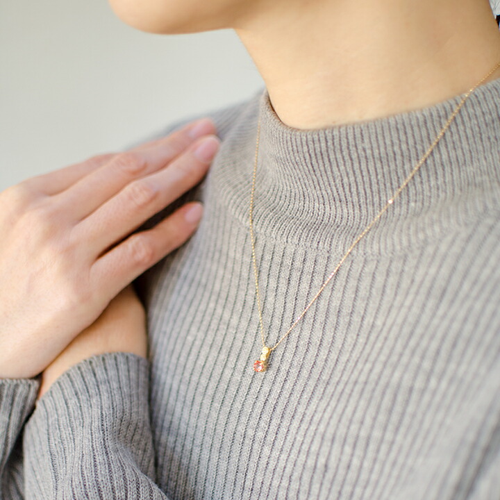 umu -アム- FINE JEWELRY STUIDIOオレンジサファイア バラ ペンダントトップ 「rosa」pn0847_i3.jpg