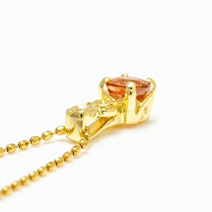 umu -アム- FINE JEWELRY STUIDIOオレンジサファイア バラ ペンダントトップ 「rosa」pn0847_s.jpg