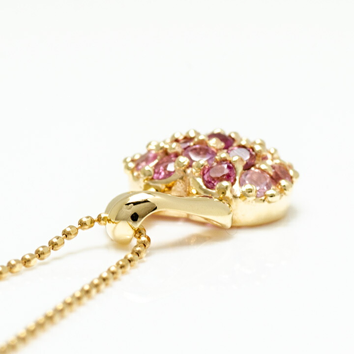 umu -アム- FINE JEWELRY STUIDIOピンクトルマリン ハート パヴェ ペンダントトップpn0850_s.jpg