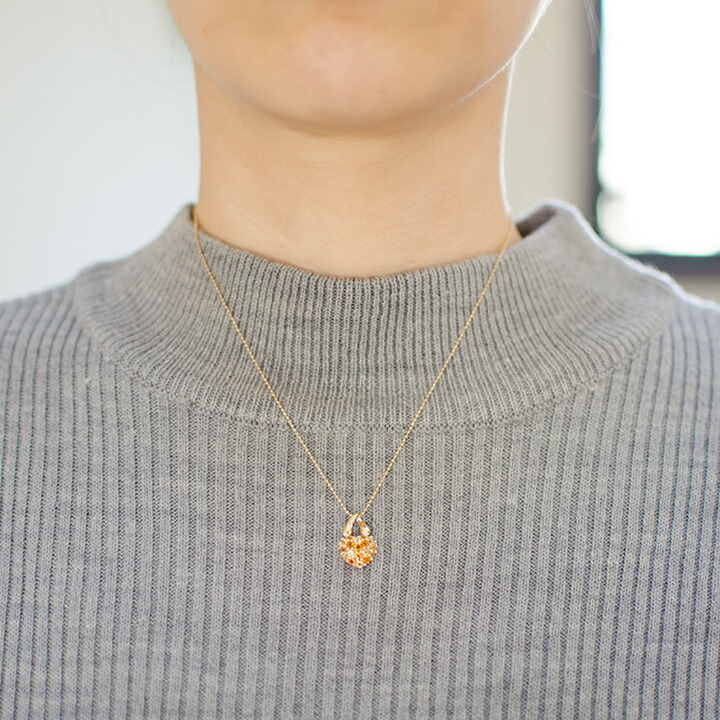 umu -アム- FINE JEWELRY STUIDIOシトリン ハート パヴェ ペンダントトップpn0851_i2.jpg