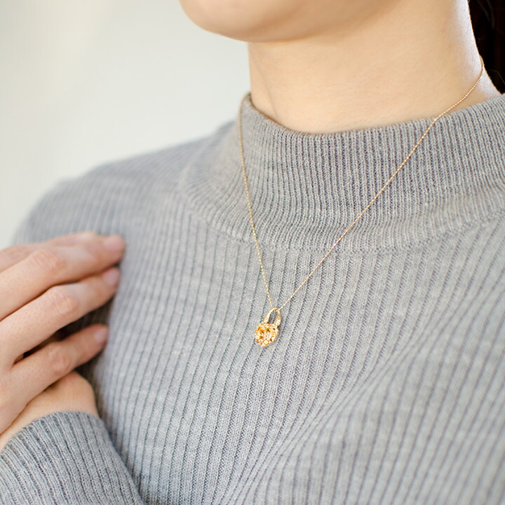 umu -アム- FINE JEWELRY STUIDIOシトリン ハート パヴェ ペンダントトップpn0851_i3.jpg
