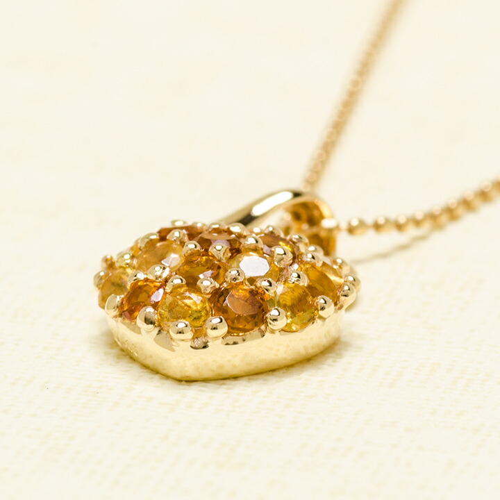 umu -アム- FINE JEWELRY STUIDIOシトリン ハート パヴェ ペンダントトップpn0851_kanban2.jpg