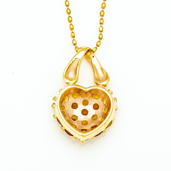 umu -アム- FINE JEWELRY STUIDIOシトリン ハート パヴェ ペンダントトップpn0851_u.jpg