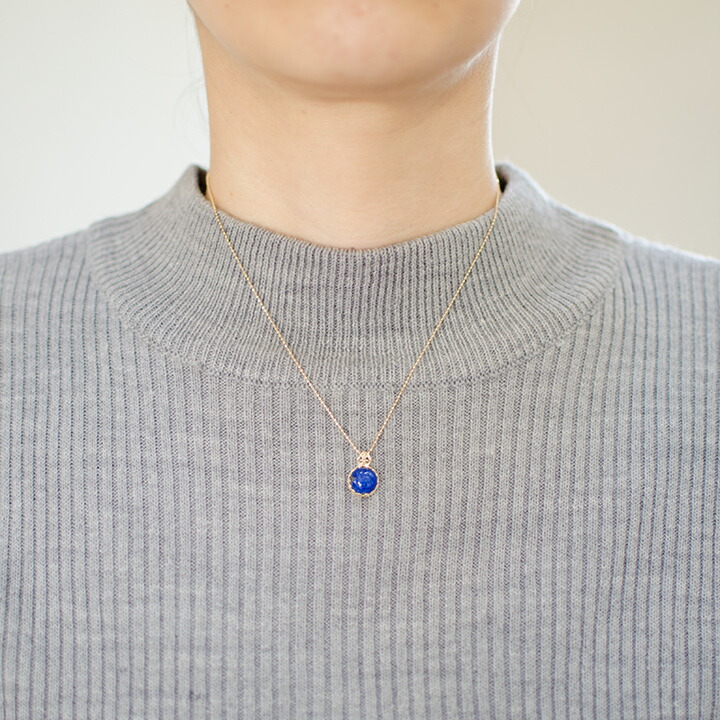 umu -アム- FINE JEWELRY STUIDIOラピスラズリ ダイヤモンド ペンダントトップ 「doma」pn0855_i2.jpg