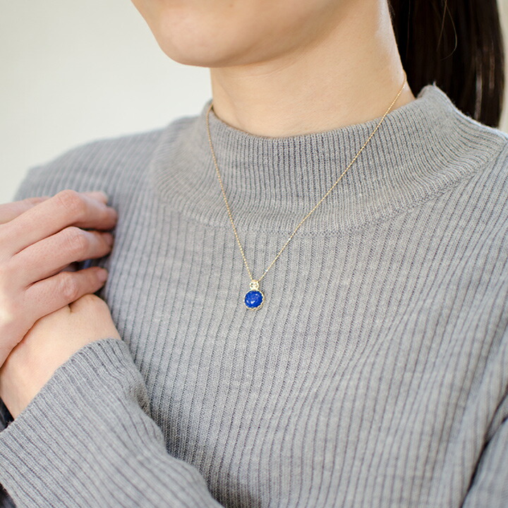 umu -アム- FINE JEWELRY STUIDIOラピスラズリ ダイヤモンド ペンダントトップ 「doma」pn0855_i3.jpg