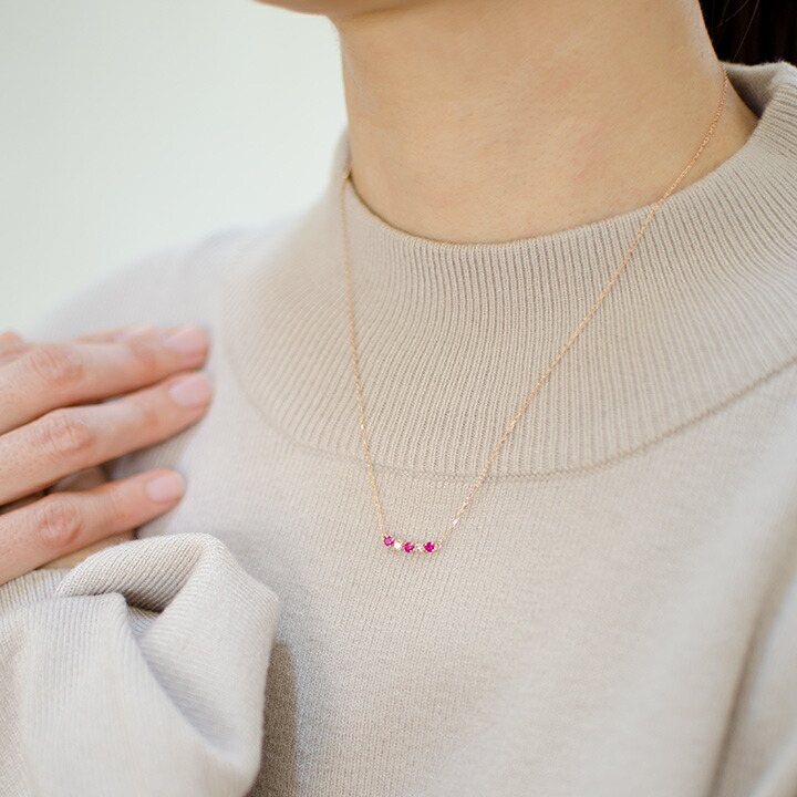 umu -アム- FINE JEWELRY STUIDIOルビー ダイヤモンド ネックレスpn0857_i3.jpg