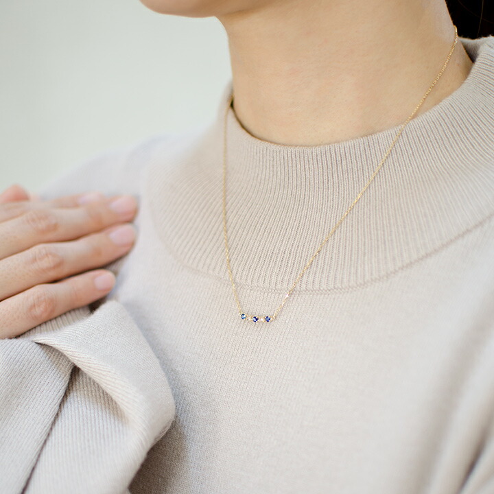 umu -アム- FINE JEWELRY STUIDIOブルーサファイア ダイヤモンド ネックレスpn0858_i3.jpg