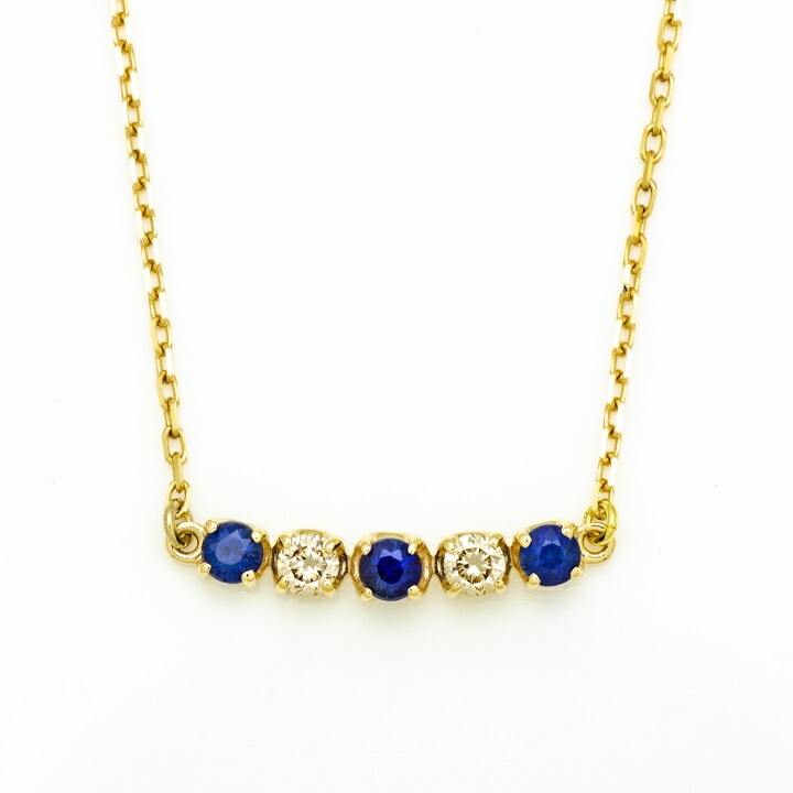 umu -アム- FINE JEWELRY STUIDIOブルーサファイア ダイヤモンド ネックレスpn0858_m.jpg