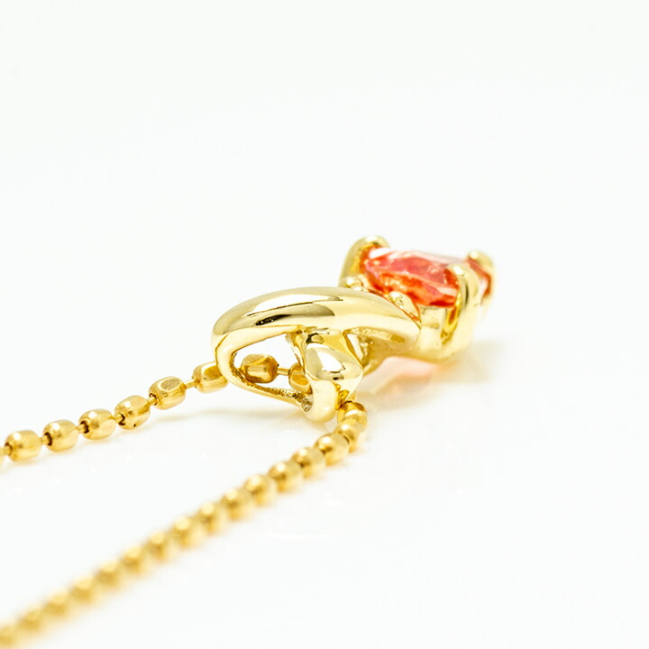 umu -アム- FINE JEWELRY STUIDIOピンキッシュオレンジサファイア ダイヤ ペンダントトップpn0860_s.jpg