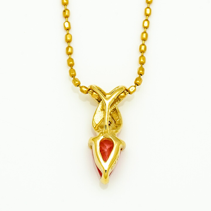 umu -アム- FINE JEWELRY STUIDIOピンキッシュオレンジサファイア ダイヤ ペンダントトップpn0860_u.jpg